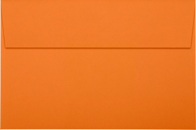 LUXPaper A9 Invitation Envelopes | Peel & Press | 5 3/4" x 8 3/4" | Mandarin Orange | 80lb. Text | 50 Qty - Image 2
